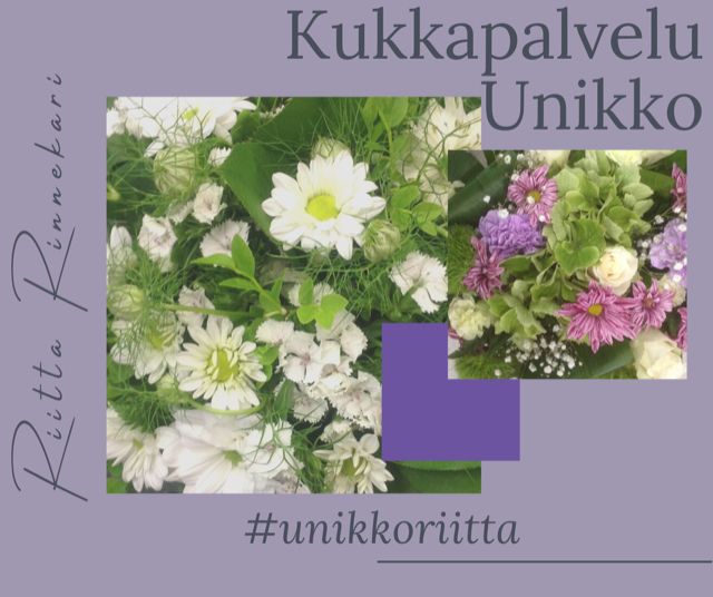 Kukkapalvelu Unikko banneri